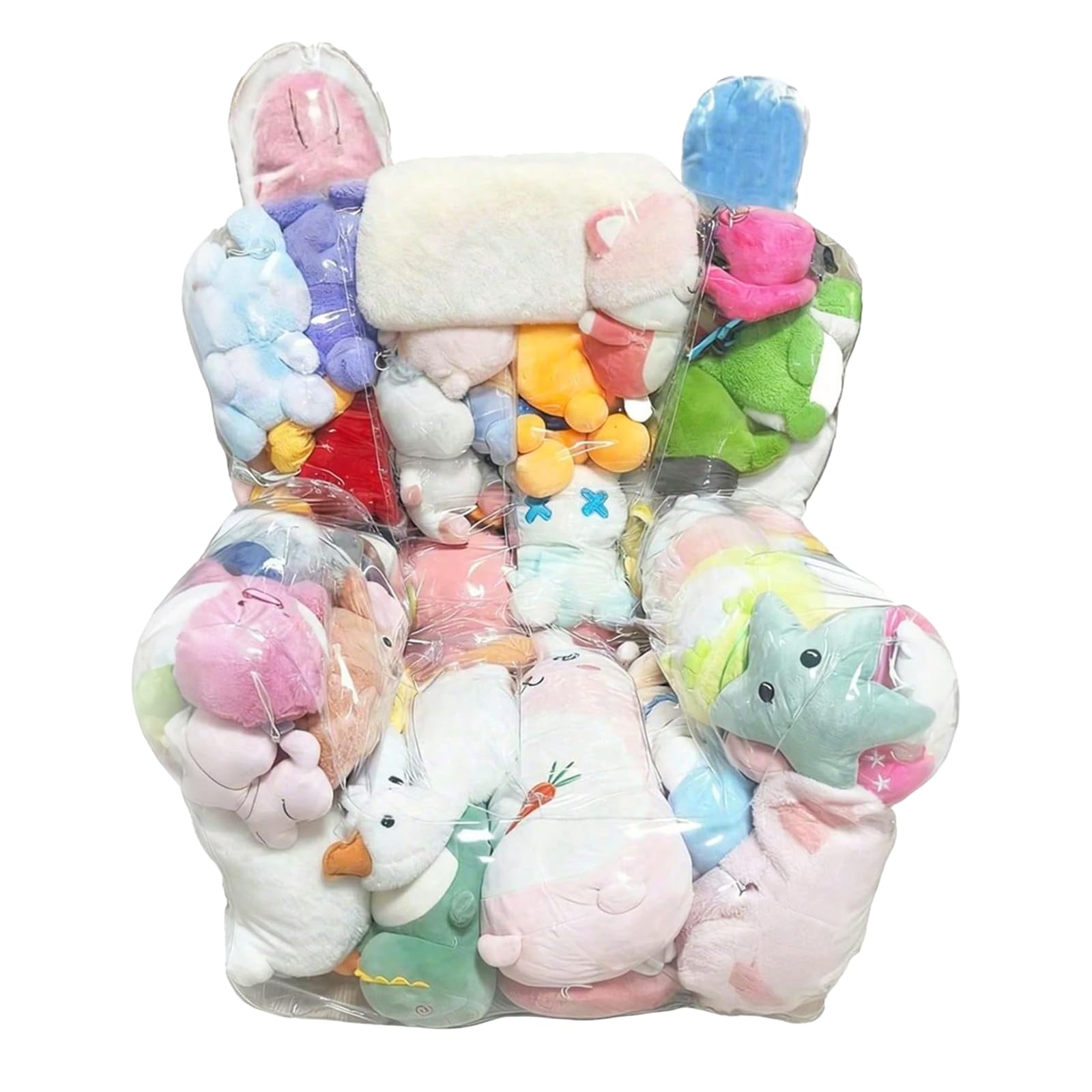 Amazon.co.jp: ぬいぐるみ 収納 ソファ 2in1 透明 PVC素材 防水 大容量